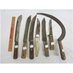 Lot of knives & sickle