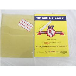 1987 hockey program signed Howe & M