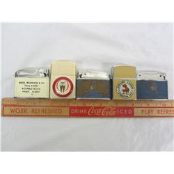 Lot of advertising lighters