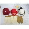 Image 1 : Vintage lot of ladies items (hats, gloves, fan)