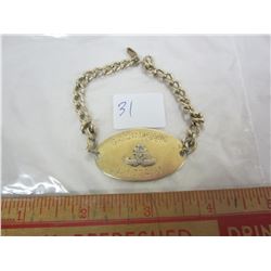 WWII sterling silver RCAF ID bracelet