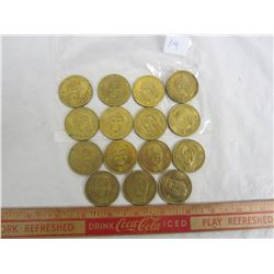 Lot of vintage hockey coins