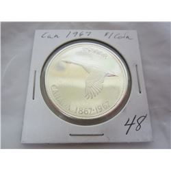 1967 Canadian silver dollar