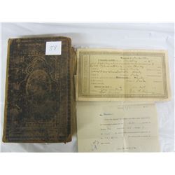 1879 Norwegian bible & 1907 Sask marriage license