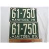 Image 1 : Pair of 1929 Manitoba license plates