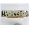 Image 1 : European license plate