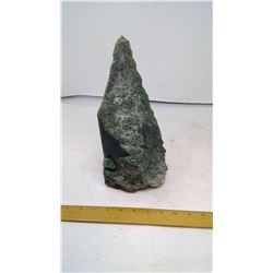 BRITISH COLUMBIA NEPHRITE GREEN JADE ROCK - 11" TALL