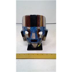 MASK ON STAND - MADE OF POLISHED STONE