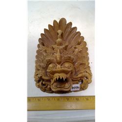 TEMPLE/HOUSE GUARD WOOD CARVED MASK
