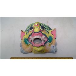 TEMPLE/HOUSE GUARD WOOD CARVED MASK - GOOD LUCK MASK