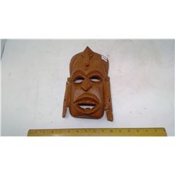 KENYAN GOLDEN HARDWOOD CARVED MASK