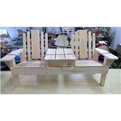 Child's 2 Seater with Table (51" x 20" x 26" h)