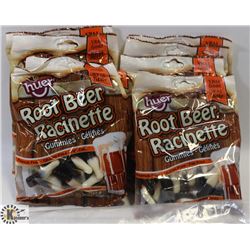 LARGE BAG OF HUER ROOT BEER GUMMY CANDY.