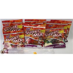 LARGE BAG OF HUER SUPER MIX GUMMY CANDY.
