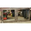 Image 1 : PAIR OF SQUARE METALLIC FRAMED MIRRORS. 26 X 26