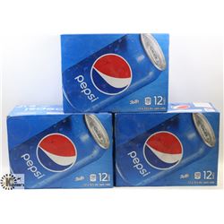 3 CASES OF 12 X 355ML CANS OF PEPSI