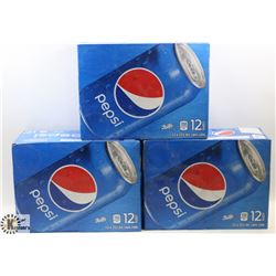 3 CASES OF 12 X 355ML CANS OF PEPSI