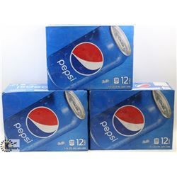 3 CASES OF 12 X 355ML CANS OF PEPSI