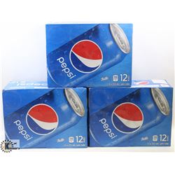 3 CASES OF 12 X 355ML CANS OF PEPSI