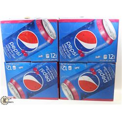 4 CASES OF 12 X 355ML CANS OF WILD CHERRY PEPSI