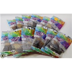 12 BAGS OF ASSORTED HUER GUMMY & SOUR COLA CANDY.