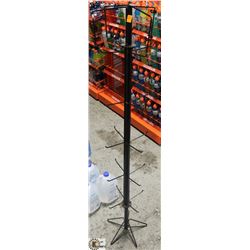 BLACK WIRE ROTATING DISPLAY RACK. 12 X 55