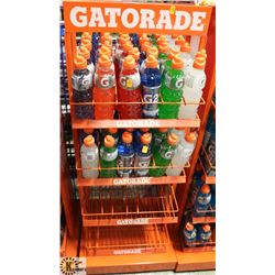 ORANGE GATORADE 4 TIER BEVERAGE DISPLAY RACK. 21X 20X 55
