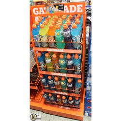 ORANGE GATORADE 4 TIER BEVERAGE DISPLAY RACK. 21X 20X 55