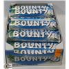 Image 1 : OPENED BOX OF BOUNTY COCONUT & CHOCOLATE CANDY BARS.