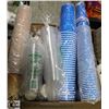 Image 1 : LARGE BOX OF ASSORTED BEVERAGE CUPS. COFFEE/
