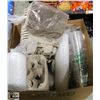 Image 1 : LARGE  BOX OF ASSORTED DRINK CUP LIDS, DRINK