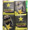 Image 1 : 2 4PK 473ML YELLOW ROCKSTAR ENERGY DRINKS.