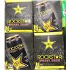 Image 1 : 2 4PK 473ML YELLOW ROCKSTAR ENERGY DRINKS.
