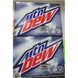2 CASES OF 355ML MTN DEW 12PK RASPBERRY CITRUS POP
