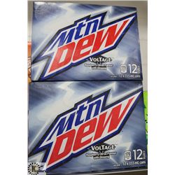 2 CASES OF 355ML MTN DEW 12PK RASPBERRY CITRUS POP