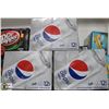Image 1 : 3 CASES OF 355ML PEPSI 12PK DIET COLA POP