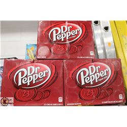 3 CASES OF 355ML DR PEPPER 12PK ORIGINAL POP