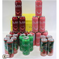 MILK CRATE FULL OF ASSORTED BUBLY SPARKLING