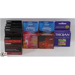 LARGE BAG OF NAME BRAND CONDOMS.