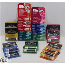 LARGE BAG OF ASSORTED CHAPSTICKS.