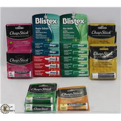 LARGE BAG OF ASSORTED CHAPSTICKS.