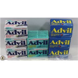 LARGE BAG OF ASSORTED ADVIL PRODUCTS.