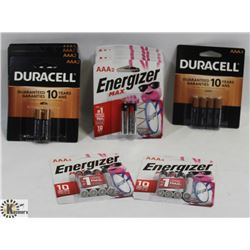 BAG OF ENERGIZER & DURACELL BRAND AAA BATTERIES