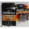 Image 1 : BAG OF ENERGIZER & DURACELL 9V1 & C2 BATTERIES
