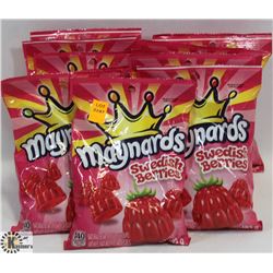 10 BAGS OF MAYNARDS SWEDISH BERRIES CANDY.