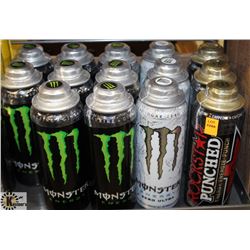 14 CANS OF ASSORTED 710ML MONSTER & ROCKSTAR ENERGY