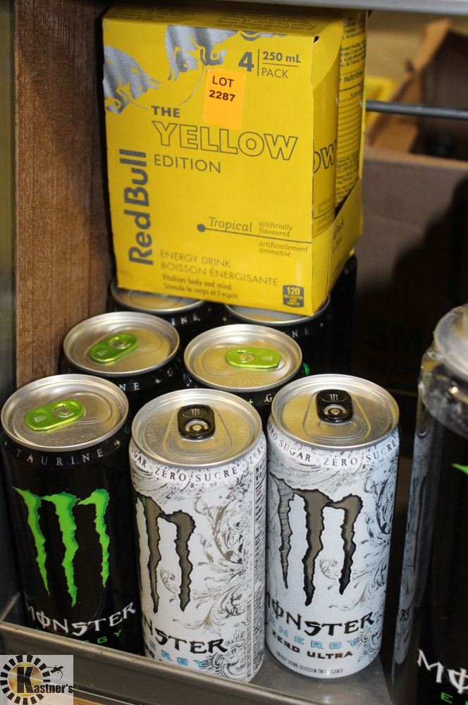 9 CANS OF 310ML ASSORTED MONSTER ENERGY DRINKS