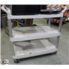 Image 1 : ROLLING 3 TIER RUBBERMAID PLASTIC UTILITY CART.