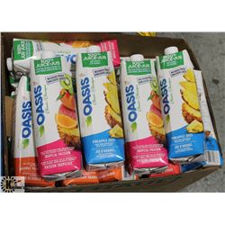 LARGE BOX OF ASSORTED 960ML CARTONS OF OASIS FRUIT