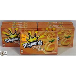7 BOXES OF 100G MAYNARDS FUZZY PEACH CANDY.
